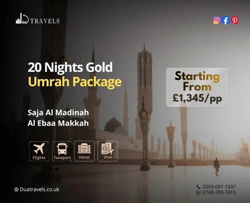 20 Nights Golden Umrah Package