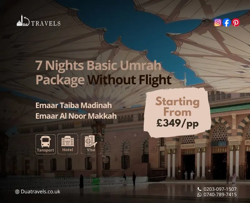 7 Nights Basic Umrah Package Without Flight