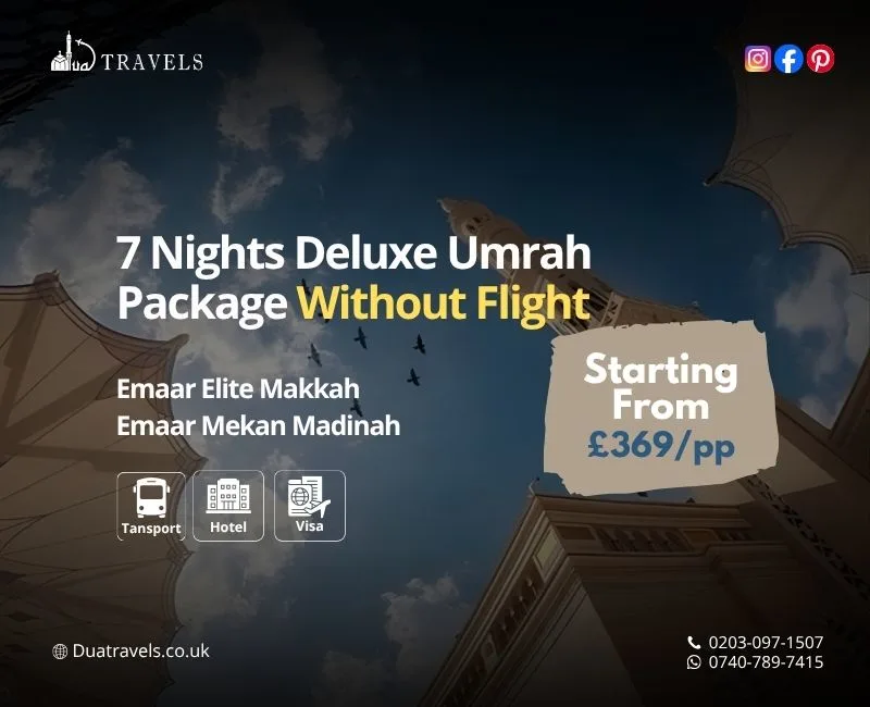 7 Nights Deluxe Umrah Package Without Flight