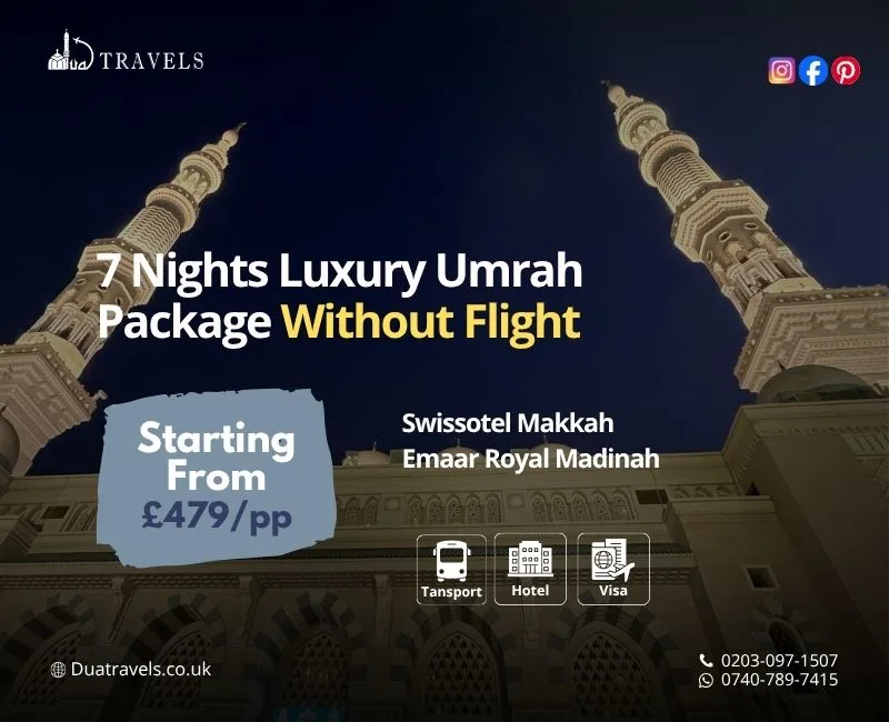 7 Nights Luxury Umrah Package Without Flight