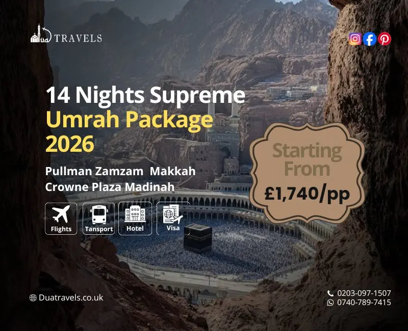 14 Nights Supreme Umrah Package 2026