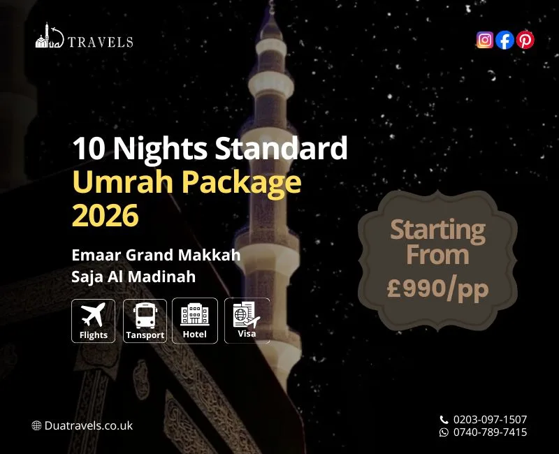 10 Nights Standard Umrah Package 2026