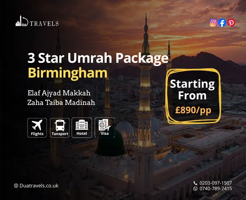 3 Star Umrah Package Birmingham