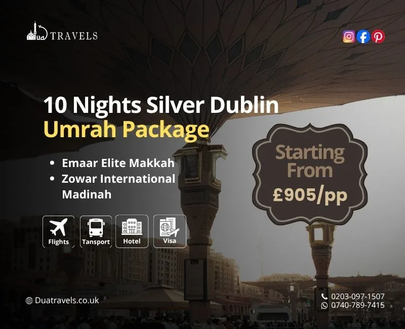10 Nights Silver Dublin Umrah Package