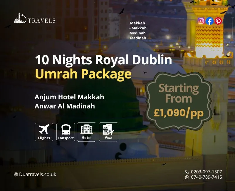 10 Nights Royal Dublin Umrah Package