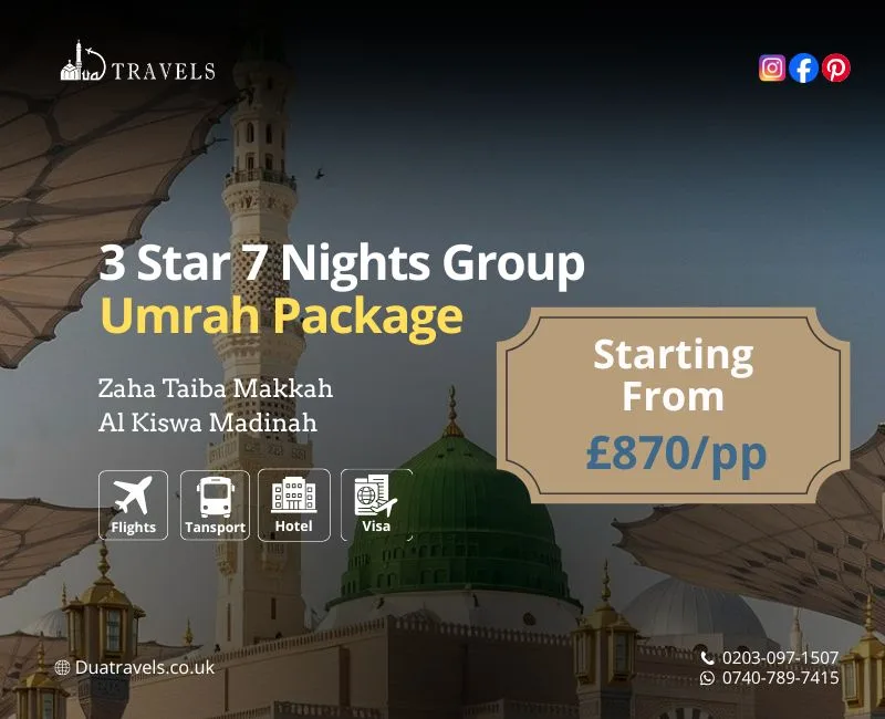 3 Star 7 Nights Group Umrah Package