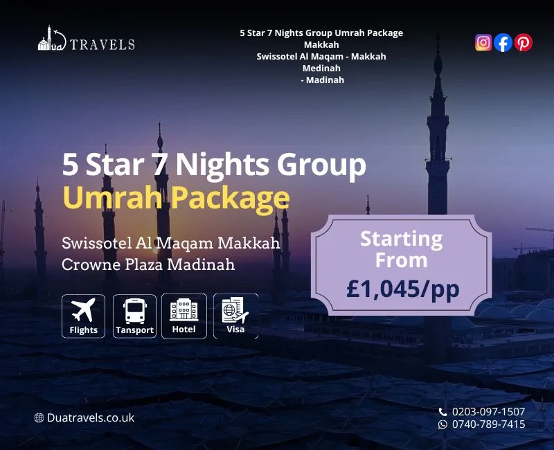 5 Star 7 Nights Group Umrah Package