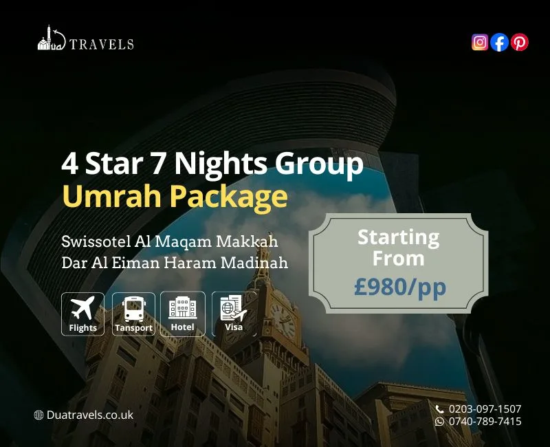 4 Star 7 Nights Group Umrah Package