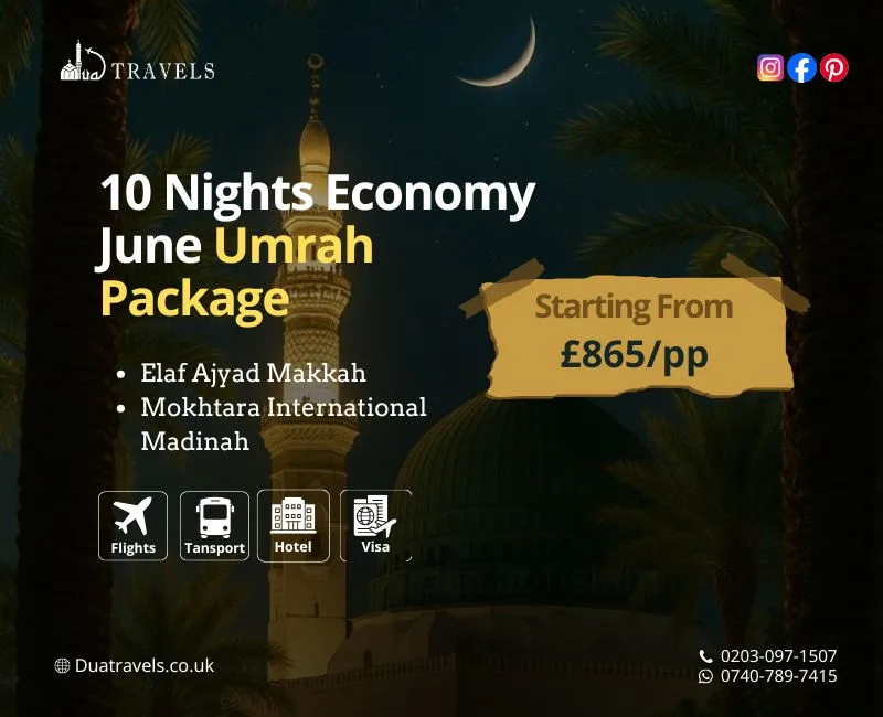 10 Nights Economy June Umrah Package