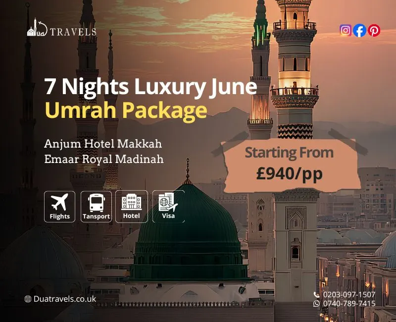 7 Nights Luxury June Umrah Package