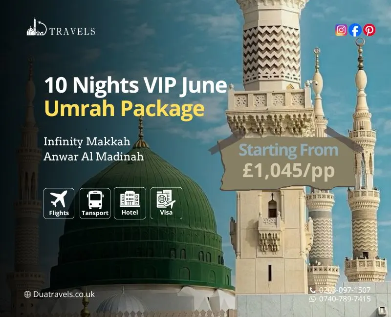 10 Nights VIP June Umrah Package