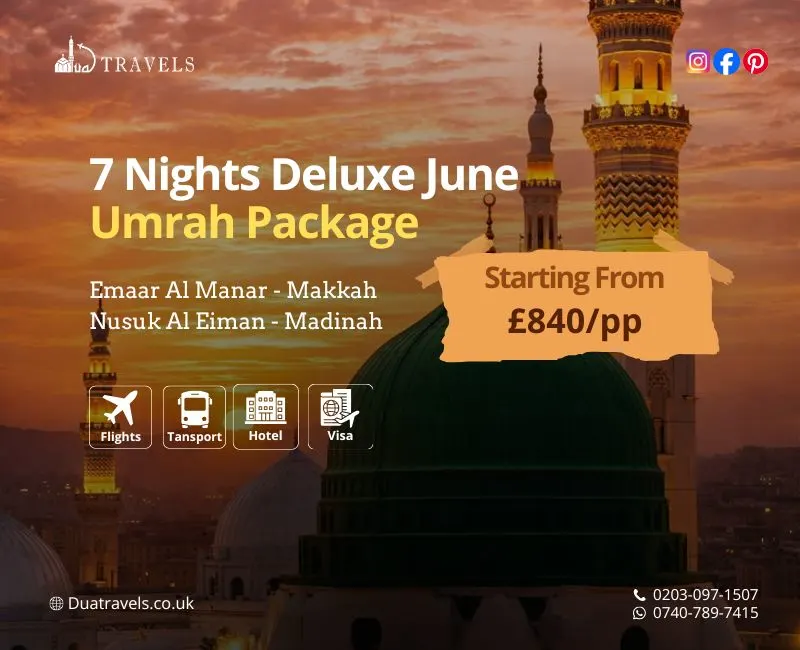 7 Nights Deluxe June Umrah Package