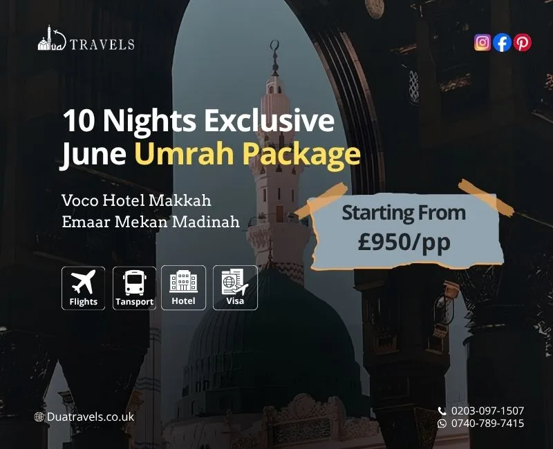 10 Nights Exclusive June Umrah Package