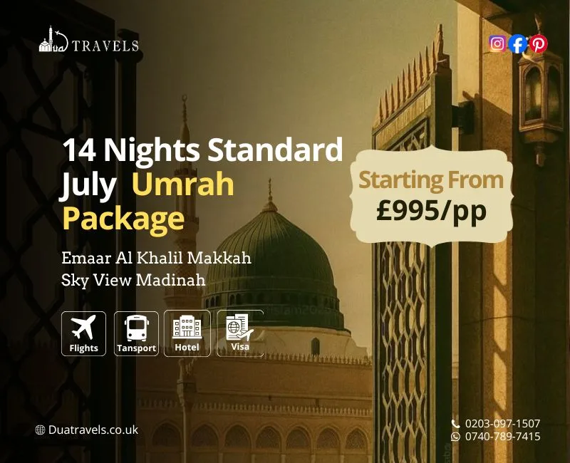 14 Nights Standard July Umrah Package
