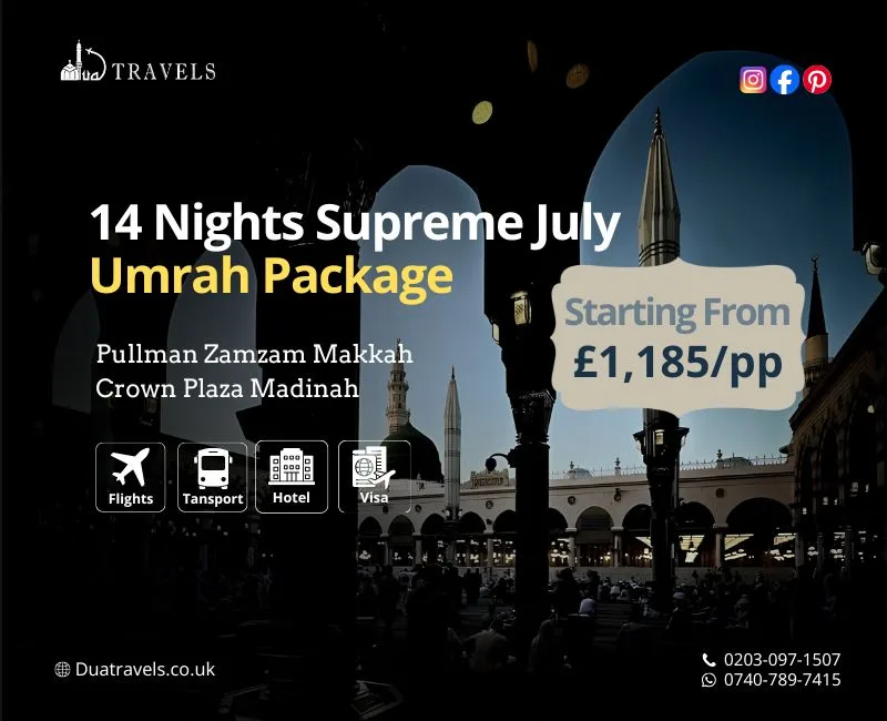 14 Nights Supreme July Umrah Package