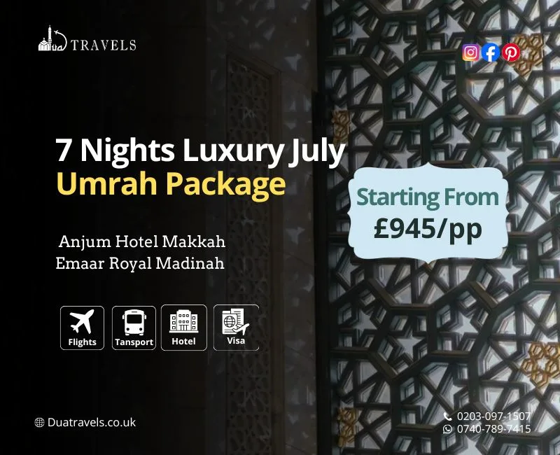 7 Nights Luxury July Umrah Package