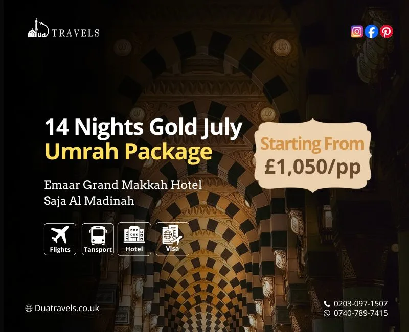 14 Nights Gold July Umrah Package