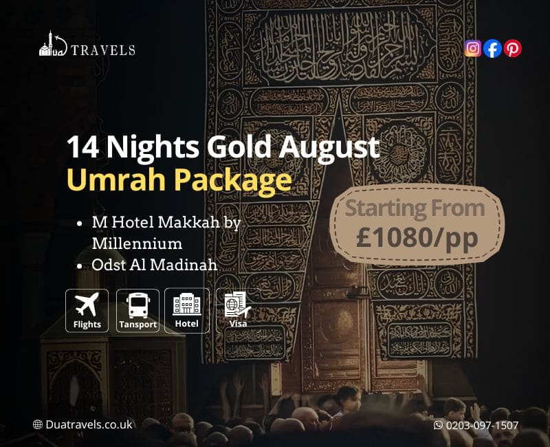 14 Nights Gold August Umrah Package