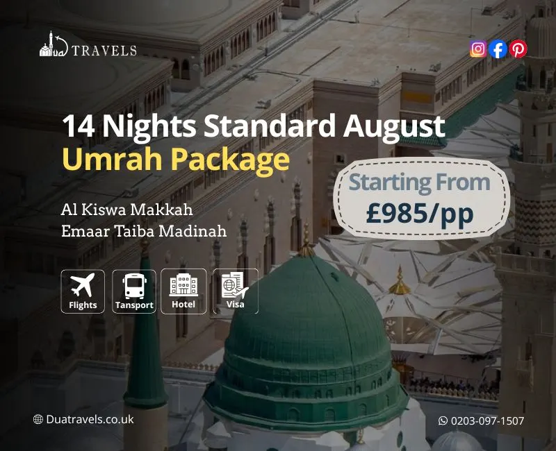 14 Nights Standard August Umrah Package