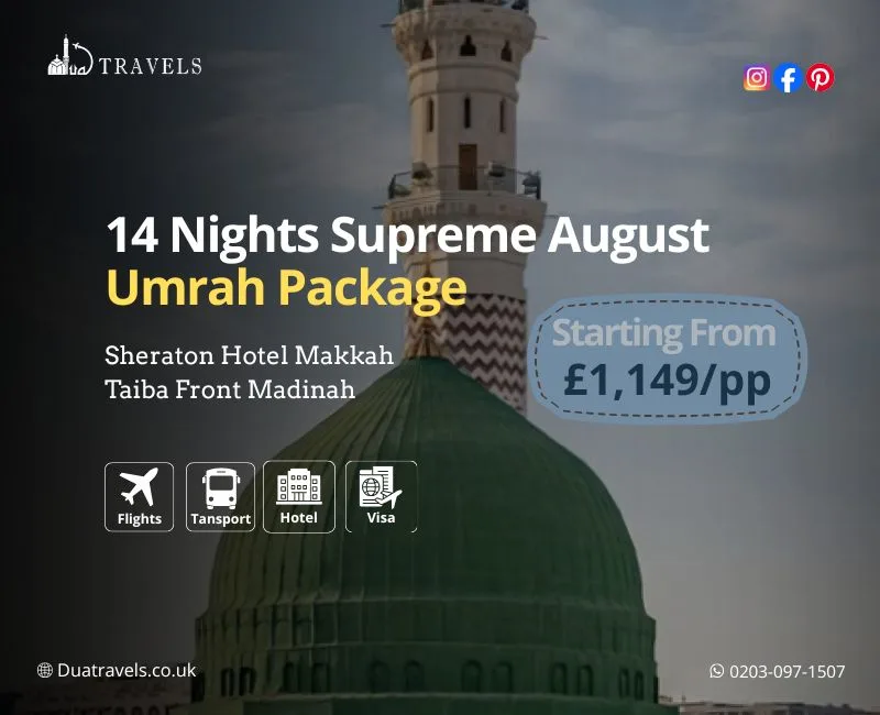 14 Nights Supreme August Umrah Package
