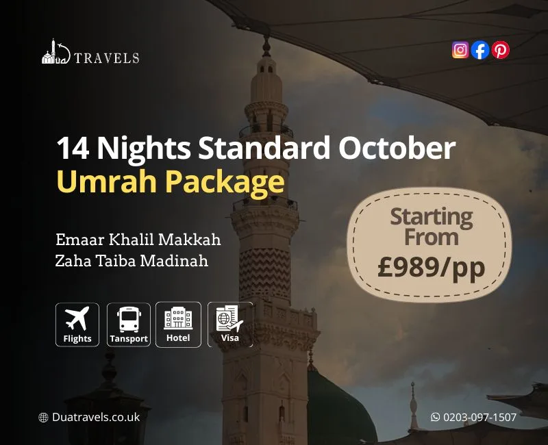 14 Nights Standard October Umrah Package