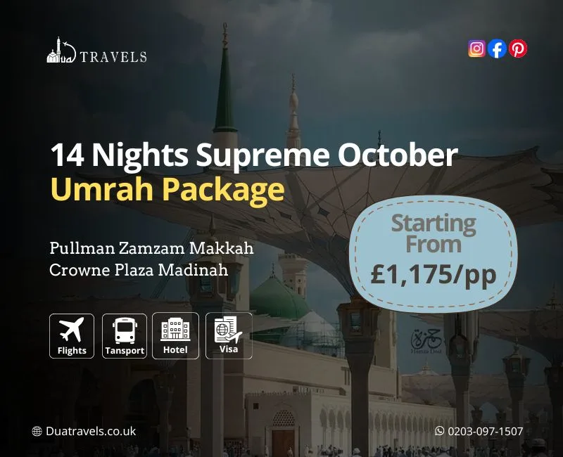 14 Nights Supreme October Umrah Package