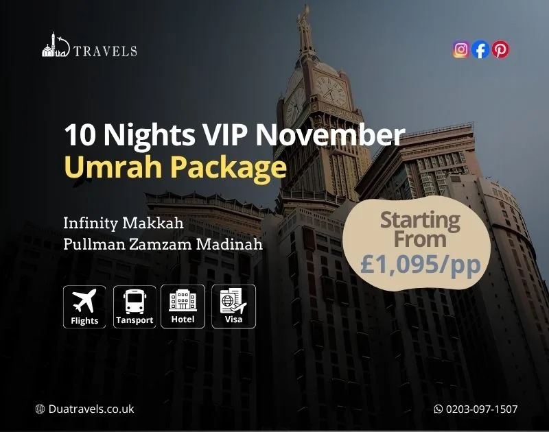 10 Nights VIP November Umrah Package