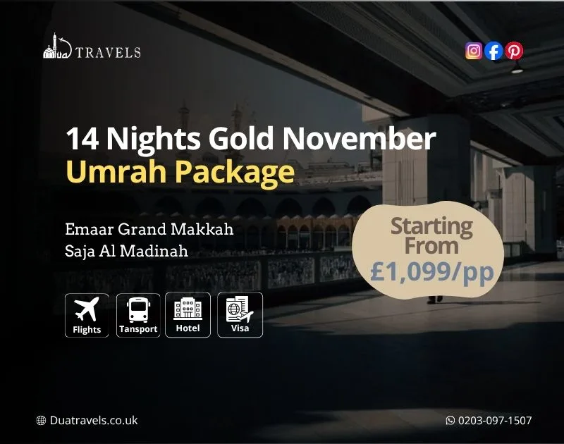 14 Nights Gold November Umrah Package