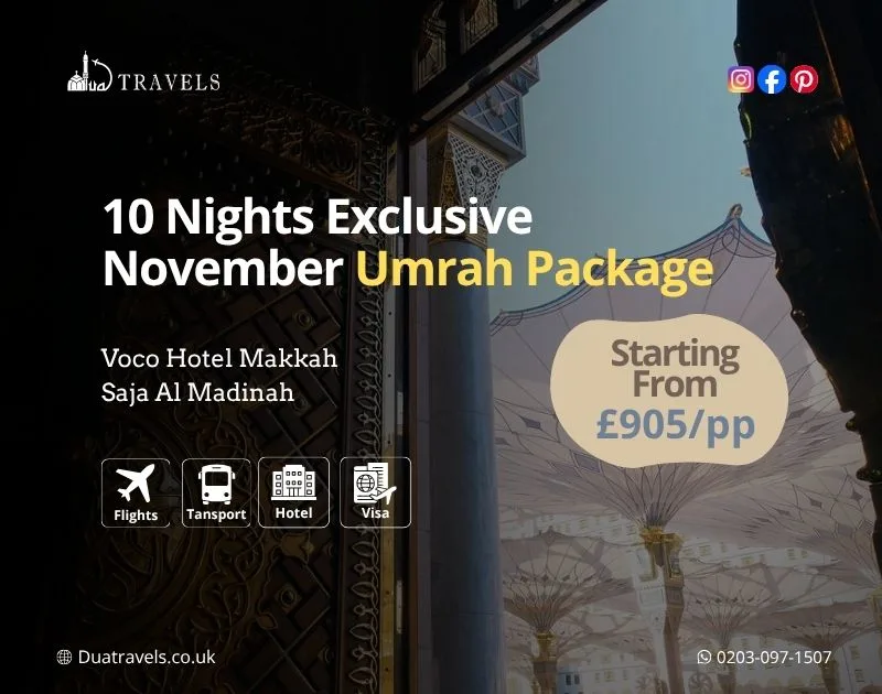 10 Nights Exclusive November Umrah Package