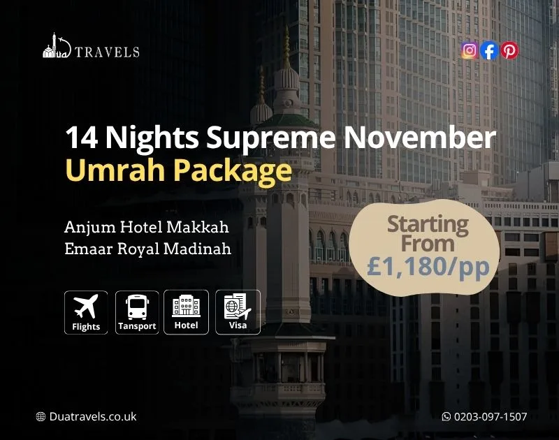 14 Nights Supreme November Umrah Package