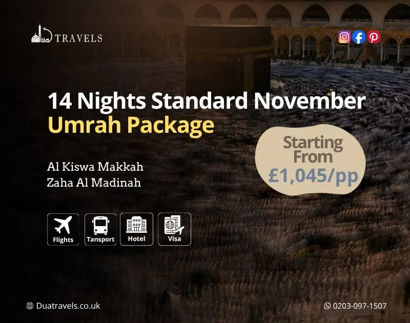 14 Nights Standard November Umrah Package