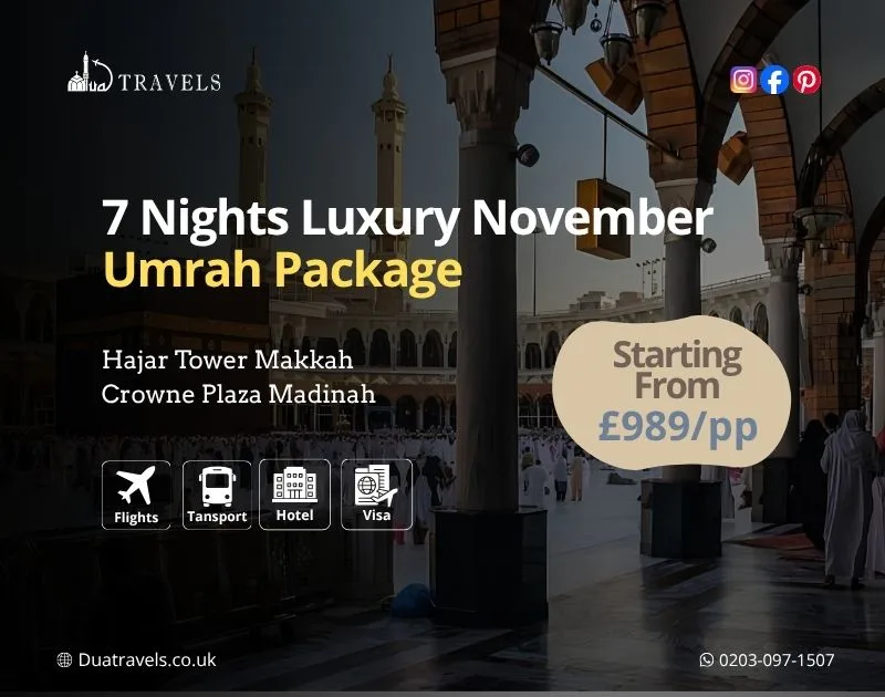 7 Nights Luxury November Umrah Package