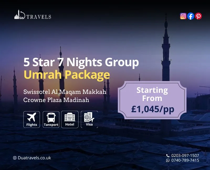 5 Star 7 Nights Group Umrah Package