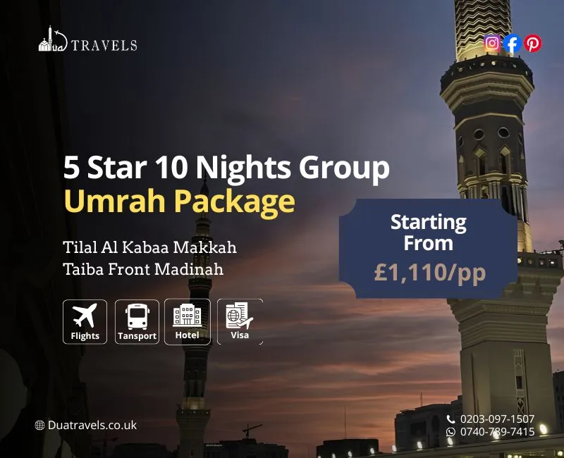 5 Star 10 Nights Group Umrah Package