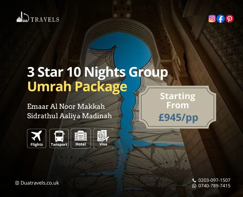 3 Star 10 Nights Group Umrah Package
