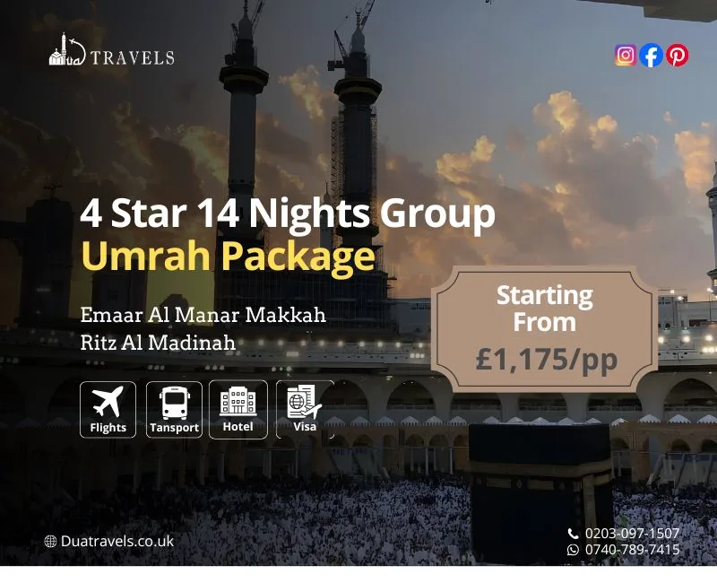 4 Star 14 Nights Group Umrah Package