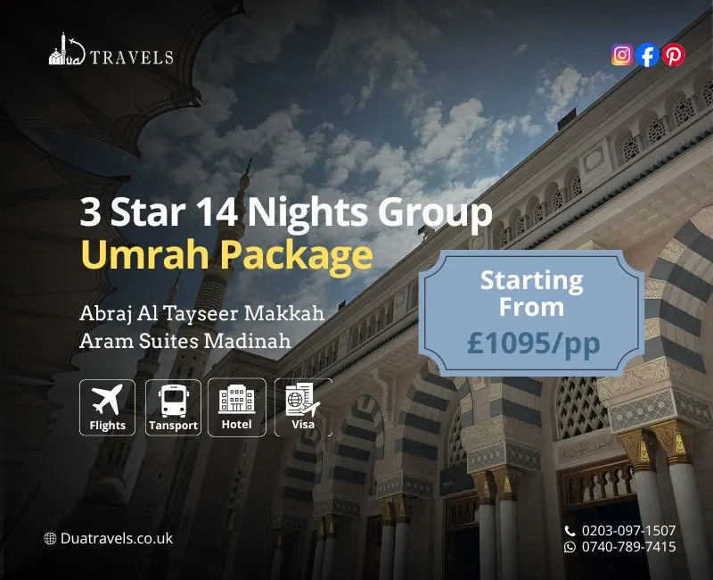 3 Star 14 Nights Group Umrah Package