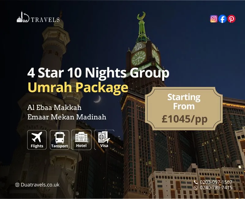 4 Star 10 Nights Group Umrah Package