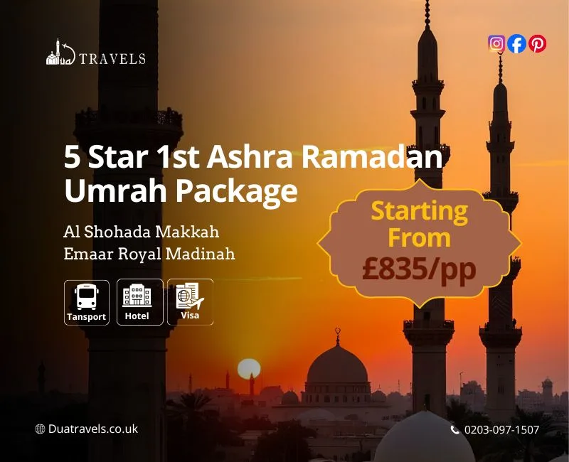 5 Star 1st Ashra Ramadan Umrah Package