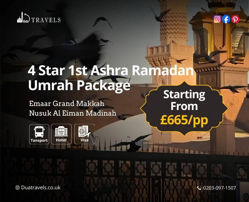 4 Star 1st Ashra Ramadan Umrah Package