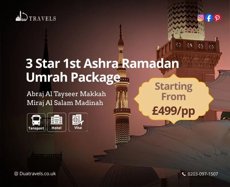 3 Star 1st Ashra Ramadan Umrah Package