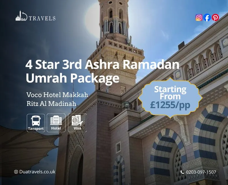 4 Star 3rd Ashra Ramadan Umrah Package