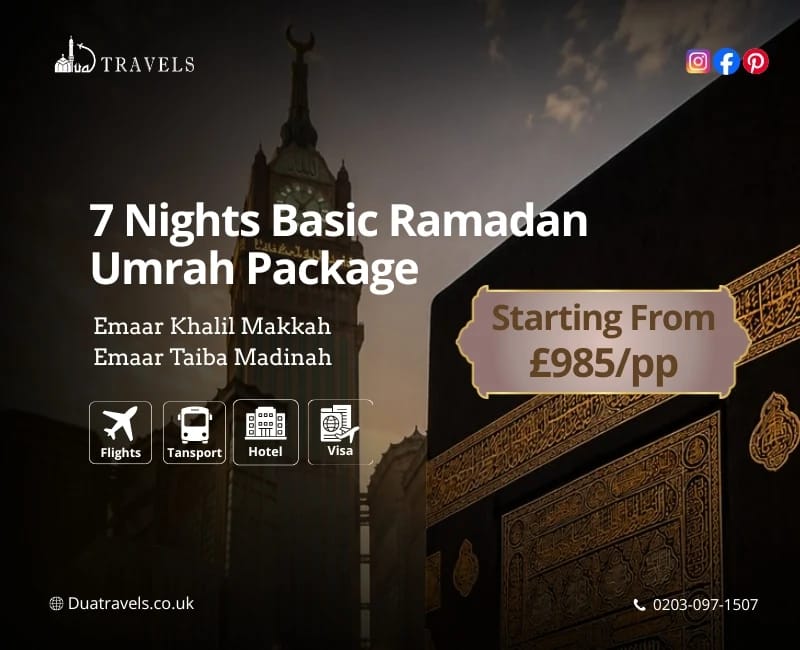 7 Nights Basic Ramadan Umrah Package