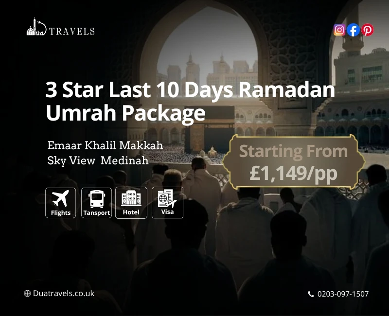 3 Star Last 10 Days Ramadan Umrah Package
